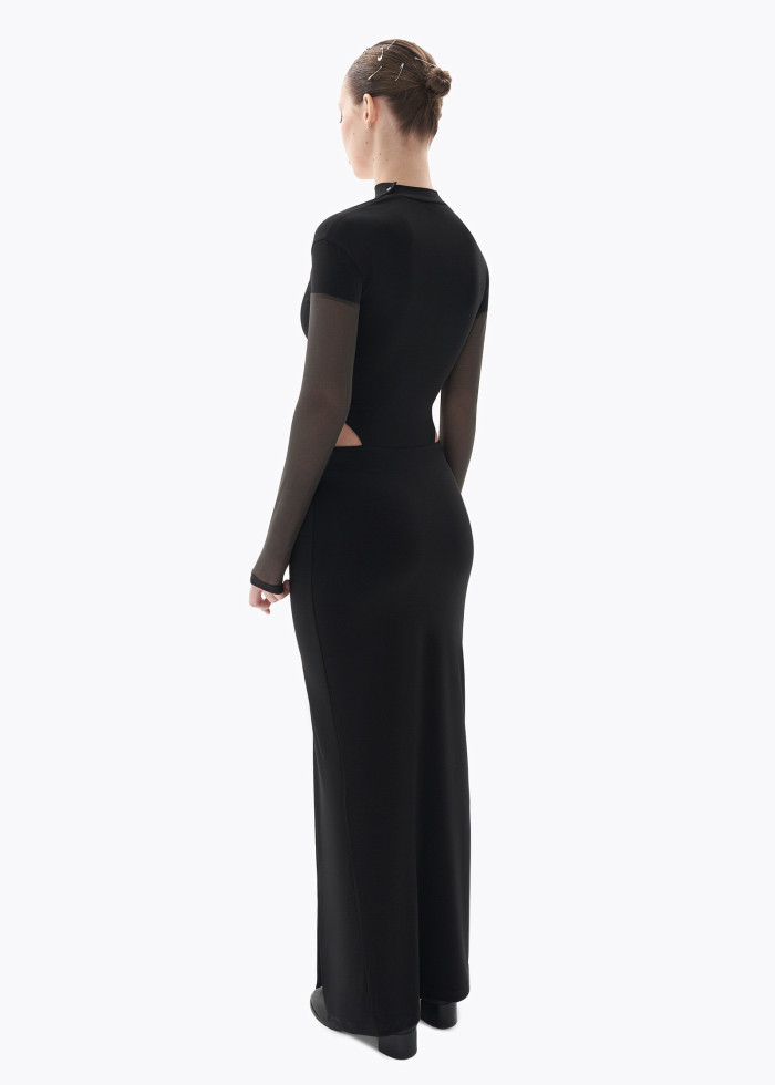 DRESS WITH CUTOUTS ONYX. BLACK